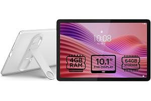 Lenovo Tab | 10.1" WUXGA (1920x1200) 60Hz Display, MediaTek Helio G85, 4GB RAM, 64GB Storage, Front 5.0MP / Rear 8.0MP Cameras, 5100mAh Battery, Android 15 - Luna Grey [ZAEH0212AE]