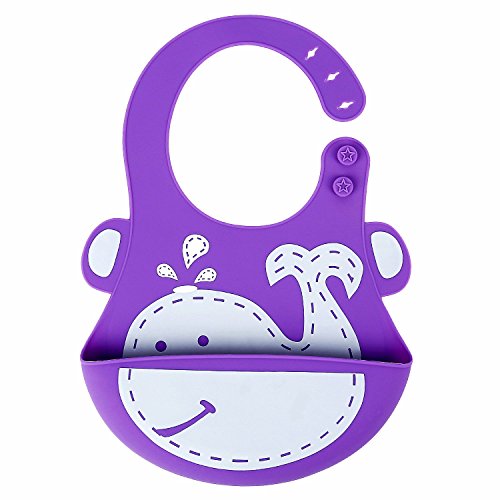 Bavaglini, Cozime, morbido, pieghevole, Get off-Bavaglini per le macchie, a forma di animale, impermeabile, tasca bavaglini in Silicone