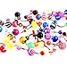 Sinbury® 50pcs in Pack Fashion Jewelry MIX Assorted Ball Belly Navel Barbell Bars Rings Body Piercing (Random Colors)