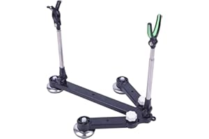 Jorzer Fishing Rod Holder Adjustable Fishing Pole Rack Stand Folding Rod Rest Ground Bank Mount Bracket Fishing Tackle Accessory Tools for Fishing Black