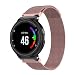 Produktbild MuSheng Armband für Garmin Forerunner 220 235 235 735 - Premium Kleiner Milanese-Uhrenarmband atmungsaktive Uhrenarmband Ersatzband mit verstellbarem Verschluss für Garmin (Rosa)