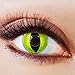 Produktbild Farbige Kontaktlinsen Grün Ohne Stärke Grüne Linsen Halloween Karneval Fasching Cosplay Kostüm Devil Green Cat Eye Schlitz Reptil Katzenaugen Katze