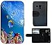 Price comparison product image Protective Flip Case Cover Case for, Fabric, 1141 Fisch Fische Koralle Meer Blau Bunt, Samsung Galaxy S3 Mini i8190 i8200