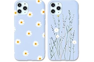 ZhuoFan 2 Piezas Funda para Xiaomi Redmi Note 8T Dibujos Púrpura Silicona Cárcasa Suave Flexible TPU Antigolpes Anti-arañazos Ultra Fina Bumper Case Fundas Móvil para Redmi Note 8T 6,3", Flor