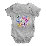 TWISTED ENVY Baby Jungen (0-24 Monate) Body Gr. 0-3 Monate, grau meliert