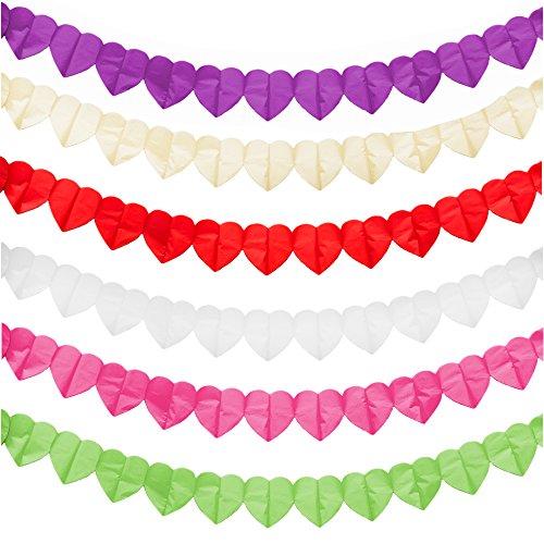 Oblique-Unique® 2 Herz Girlanden – jeweils 3,90m lang – Farbwahl - 2