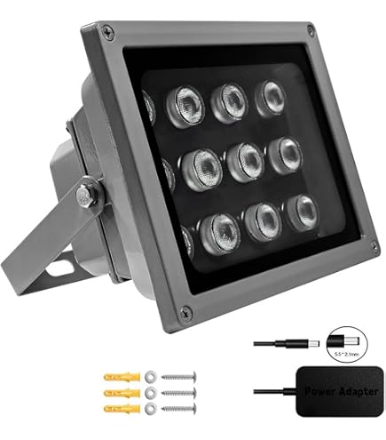 Illuminatore IR A 48 LED Per Visione Notturna, Accensione Automatica In Condizioni Di Buio, Impermeabile IP65, Per Telecamere Di Sicurezza E Targhe