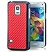 Produktbild Saxonia® Samsung Galaxy S5 Mini (SM-G800) Hülle Case Schutzhülle Cover Slim Design in Carbon-Optik Rot