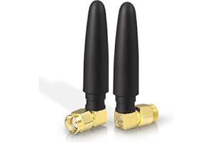 Eightwood Wielokierunkowa antena WiFi lekka mała 2,4G 5G 5,8G kąt prosty RP SMA męski do komputera adapter USB router bezprzewodowa kamera cofania FPV