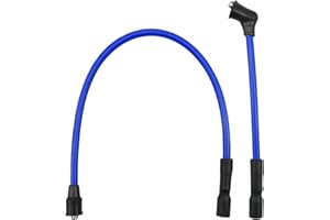 TIKSCIENCE 10mm Spark Plug Wire Fits for Harley Davidson Sportster 883 1200 XL 1986-2003, 2104-0143 - Blue Silicone