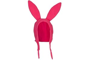Springcmy Chapeau Bob Burgers Louise assorti avec oreilles de lapin pour costume d'Halloween et de costumade (rose, taille S pour enfants)