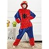 Haroty-Unisex-Adulto-Spider-Man-Camicie-da-Notte-Pigiama-da-flanella-Cosplay-Halloween-Costume-Animale-Pajamas-Tuta