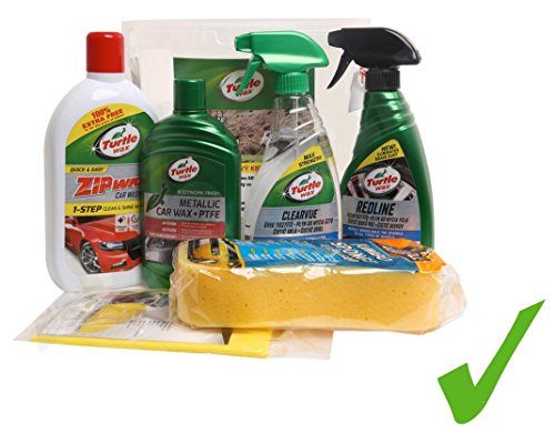 Preisvergleich Produktbild PRAKTISCHES TURTLE WAX AUTO REINIGUNGSSET AUSSEN 7-tlg. Waschset Autopflegeset Autoshampoo Wachs-Shampoo Autopolitur Autowachs Teflon-Wachs Polish Felgenreiniger Glasreiniger Scheibenreiniger Wascheimer Waschzubehör Wischtuch Jumbo-Schwamm