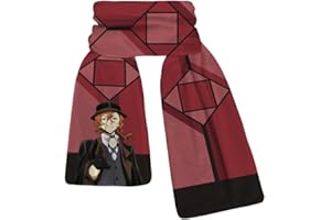MAYDEE Bungo Stray Dogs Manga Schal, Warmer Super Weicher Herbst- Und Winterschal Mit Anime Figur Für Studenten Und Kinder