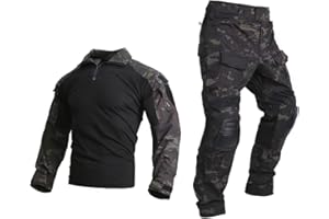 EMERSONGEAR Gen3 Uniform,Military Painball Suit,Army Airsoft Combat BDU Pants Shirt with Knee Pads