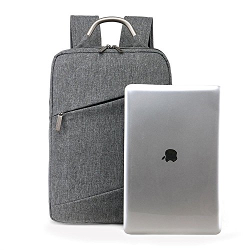 Acxeon 15,6 Zoll Universal leichter Business Notebooktasche Rucksack mit Laptopfach /Akteneinteilung / Zubehörfächer Aktentasche für den Menschen (Grau) - 2
