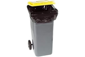 SANY Sacs Poubelles | Housse Conteneur | 240 litres | Noir | Epaisseur 30µ | Paquet de 100 Sacs