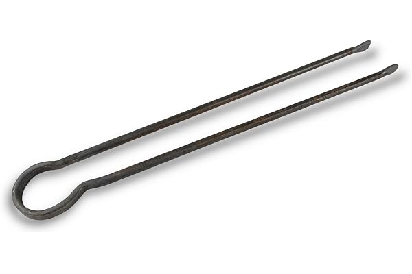 Pince à bois modèle acier forgé brut 50 cm | Accessoire pour entretien poêle à bois barbecue chaudière cheminée feu | Pour braises bûches charbon de bois | Esthétique solide | Kibros 4SC0050PI