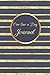 Produktbild One Line A Day Journal: Elegant Navy Blue And Gold Stripes A Five-Year Memory Book, Diary, Notebook 6x9, 110 Lined Blank Pages