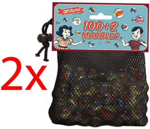 2 Bags Of Large Marbles 200 + 4 Childrens Assorted Toy Glass Marble Games.