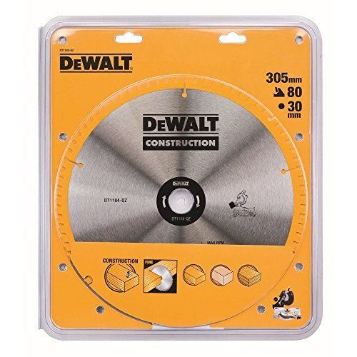 DeWALT Bau Kreissägeblatt Stationaer 305 x 30 x 2.41 80 WZ, 7 grad, DT1184-QZ