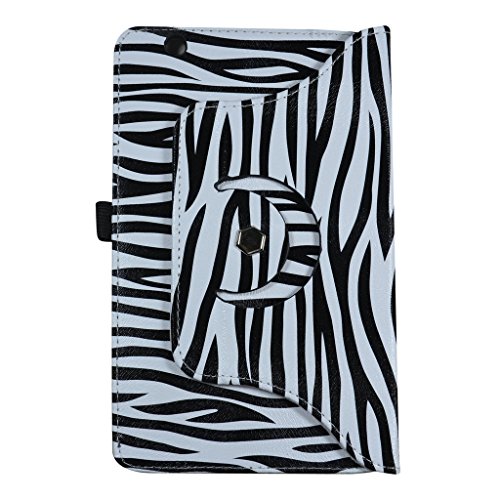 Huawei MediaPad M3 Drehbares hülle,Mama Mouth 360°ROTATION Drehbares Standfunktion hülle mit Schöne Muster für 8.4″ Huawei MediaPad M3 8.0 Android Tablet-PC,Zebra Schwarz - 6