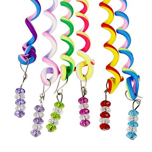 Sasairy Frauen Mädchen Packung mit 12 Stück bunte Haar Torsion Haar Verpackungs Zubehör - 2