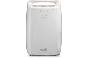 De'Longhi Tasciugo AriaDry - Deumidificatore Casa Portatile con Sistema di Filtrazione a 3 Azioni, Assorbi Umidità 10L/Giorno, Asciugabiancheria, Antimuffa, Bassa Rumorosità, Bianco (DEX210SF)