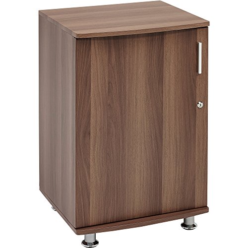 Storage Cabinet Cupboard and Desktop Extension to in Dark Walnut Match Range of Piranha Home Office Furniture - Bowfin PC 4w