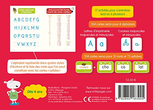 Livres Couvertures de Jeux de cartes : J'apprends les lettres