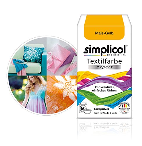 Simplicol Textilfarbe expert Für kreatives, einfaches Färben – 1749 – „Mais-Gelb“ – Neu! – 2er-Pack - 2