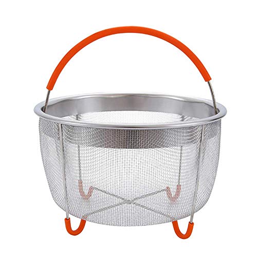 Panier Cuisson 6Qt Panier Vapeur En Acier Inoxydable Avec Poignée Pour Instant Pot Accessoires Compatible Avec La Plupart Des Autocuiseurs - Cuire À La Vapeur Légumes,Oeufs,Orange