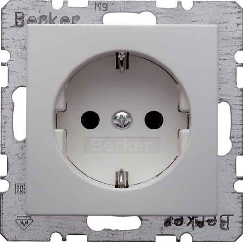 Preisvergleich Produktbild BERKER Steckdose SCHUKO 47438989 polarweiss glaenzend (5 Stück Steckdose)