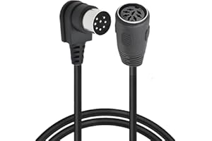 HUHANGGod Cavo di prolunga DIN a 8 pin, MIDI a 8 pin maschio da 90 gradi a femmina, cavo audio per altoparlante con spina DIN a 8 pin, per Bang Olufsen PowerLink MK2 (1,5 metri)