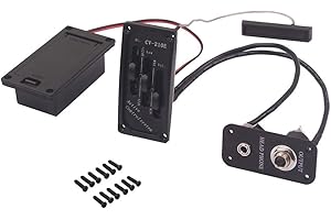 Alnicov Electric Violin Pickup Piezo Vorverstärker Zubehör mit Active Tone System