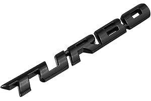 Alamor Turbo 3D Metal Car Sticker Decals Lettering Car Rear Car Rear Badge per Auto-Black