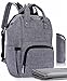 Produktbild Aspen Sport Baby Wickeltasche mit USB Anschluss, Reise Wickelrucksack Baby Wickelhenkeltasche einschließlich Isolierte Beutel und wasserdichter Wickelunterlage Windel Organizer Tasche,Grau