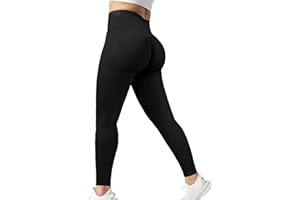 ZAAYO Damen Gym Leggings Sport Booty Scrunch Butt High Waist Seamless Yoga Hosen