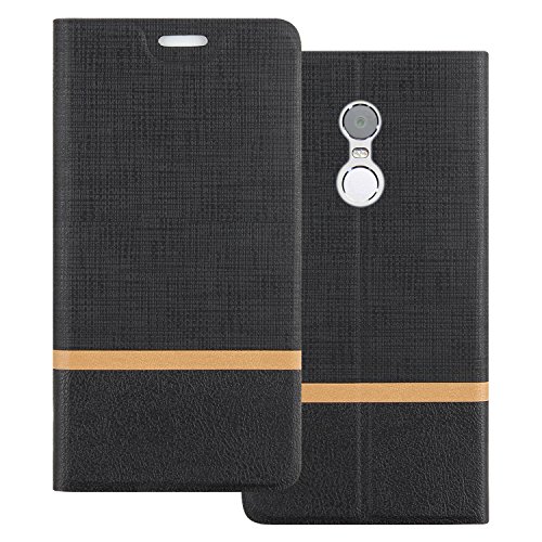Funda Redmi Note 4X  Shanphone Tipo libro piel PU Cover Carcasa plegable cartera con soporte flip Case para Xiaomi Redmi Note 4X  Negro