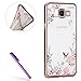 Produktbild Für Samsung Galaxy A5 2017 Hülle Silikon,Galaxy A5 2017 Hülle Transparent,Galaxy A5 2017 Hülle Schwarz,EMAXELERS Galaxy A5 2017 Hülle Anime,Galaxy A5 2017 Hülle Blumen,Galaxy A5 2017 Hülle Für Mädchen,Galaxy A5 2017 Hülle Slim,Galaxy A5 2017 Hülle Glitzer Bling Schmetterlings-Blume Weich Transparent Silicone Bumper Kufe Tasche Handytasche Hülle Schale Etui Für Samsung Galaxy A5 2017,Rose Gold:Pink Flower