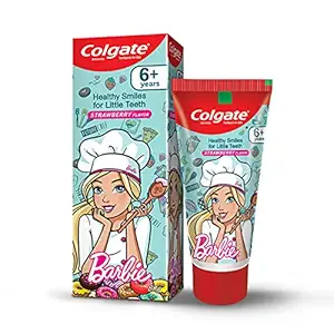 Colgate Kid's Barbie Anticavity Toothpaste -Strawberry Flavour for Cavity Protection, Enamel Protection (80g)