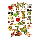 TOOGOO(R)La historieta divertida chistosa de la rana grande extraible ojo Pared Pegatinas DIY...