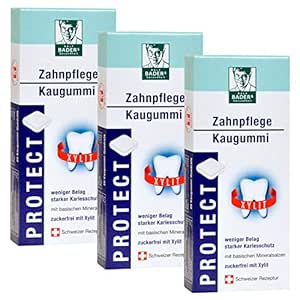 Baders Protect Zahnpflege-Kaugummi Aus Der Apotheke. Weniger Zahnbelag,  Weißere Zähne. Testsieger Vergleich.org. Zuckerfrei Mit 100% Xylit. 3 X 20  Kaugummi-Quadrate : Amazon.de: Lebensmittel & Getränke
