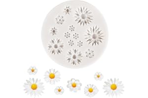 GGUFAY Moldes para Velas Margarita, Molde de Silicona para Velas, Molde de Silicona de Flores, Molde Silicona Velas Flor, Molde de Vela 3D, para Manualidades, Jabón, Pastel