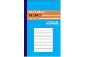 BEST HOUSE ANOTHER FINE PRODUCT Orion Stationery Best House Duplicate Memo Book Numbered Pages 1-80 + 2 Sheets Carbon Paper Receipt (8 x 5 inch)