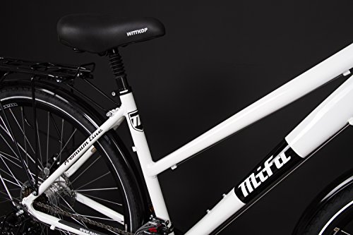 28″ Zoll Alu Damen Fahrrad MIFA Shimano 21 Gang Scheibenbremsen Nabendynamo weiss - 3