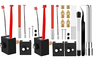 QUOTRE 48 estrusori Sprite, estrusore Hotend blocco riscaldatore di ricambio include 2 pezzi Hotend, calzino in silicone, ugelli e strumento di pulizia degli ugelli per stampanti 3D Ender-3 S1/Pro