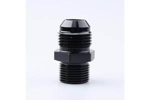 AC Performance Male M20 x 1.5 Metric Thread to -10 an Flare Adapter Aluminum Black