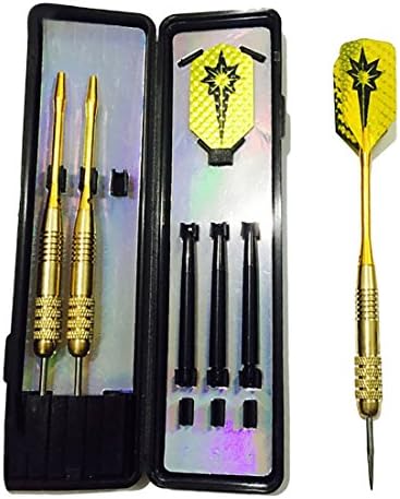 Stainless Steel Darts, Mental Dart Tips Set with Flights Shafts for Professional Dartboard Play 3PCs/Set