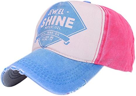 Biwinky Unisex Vintage Trucker Cap Distressed Gas Oil Print Baseball Hat (Color 1)